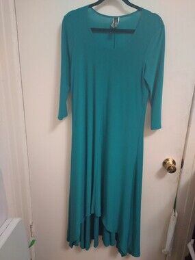 NWOT Dance In Paris Maxi High Low Teal Dress